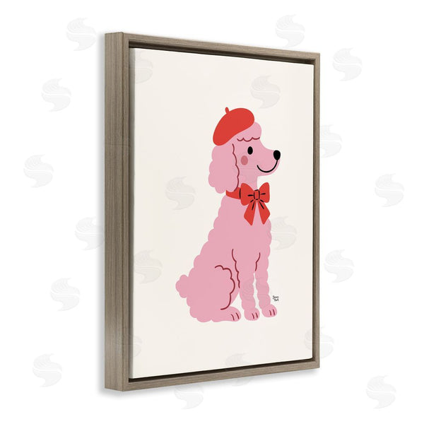 Stupell Industries Jessica Beck | French Poodle In Beret Wall Art