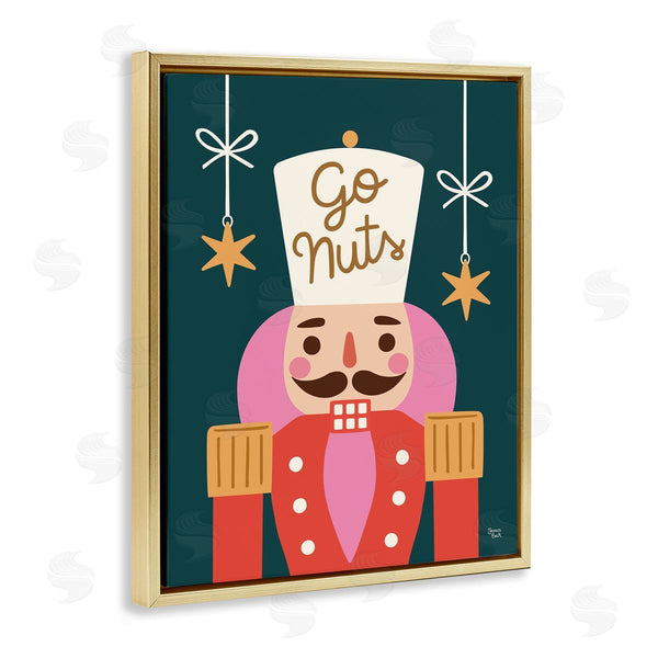 Stupell Industries Jessica Beck | Go Nuts Nutcracker On Green