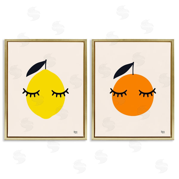 Stupell Industries Jessica Beck | Lemon & Orange With Eyelashes