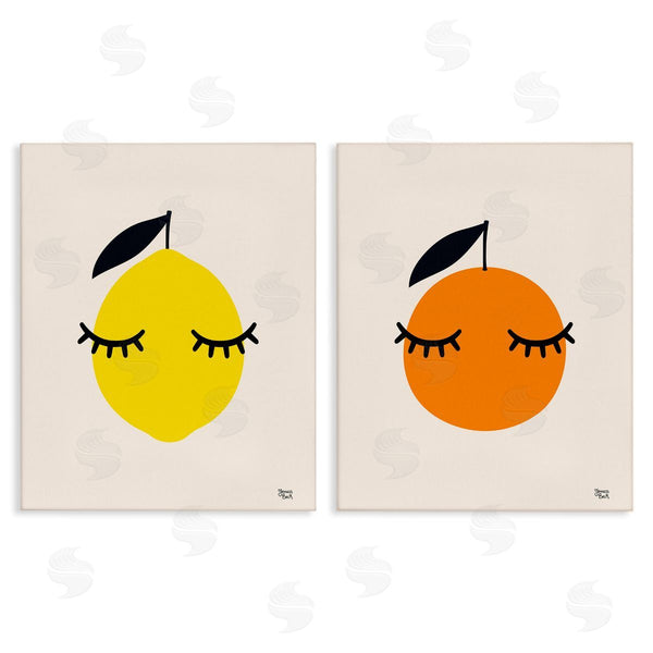 stupell industries Jessica Beck | Lemon & Orange with Eyelashes