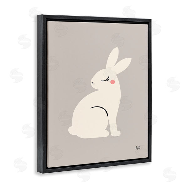 Stupell Industries Jessica Beck | Minimal White Rabbit Wall Art