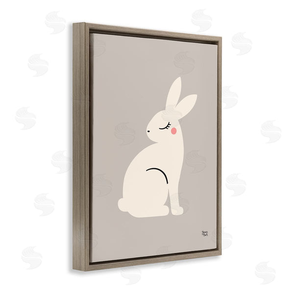 Stupell Industries Jessica Beck | Minimal White Rabbit Wall Art