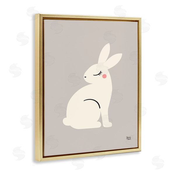 Stupell Industries Jessica Beck | Minimal White Rabbit Wall Art