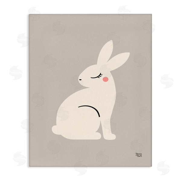 stupell industries Jessica Beck | Minimal White Rabbit Wall Art