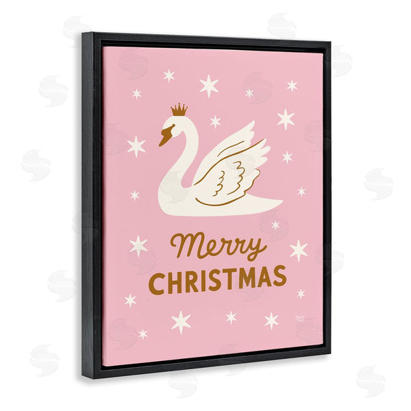 Stupell Industries Jessica Beck | Pink Swan Merry Christmas