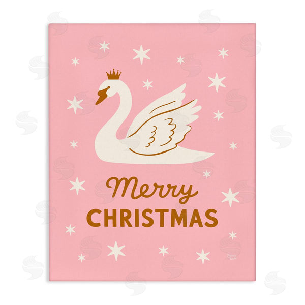 stupell industries Jessica Beck | Pink Swan Merry Christmas