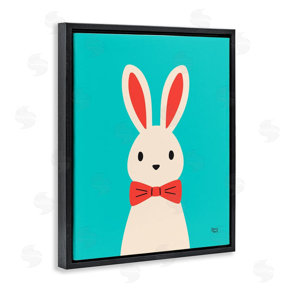 Stupell Industries Jessica Beck | Rabbit & Bowtie On Turquoise
