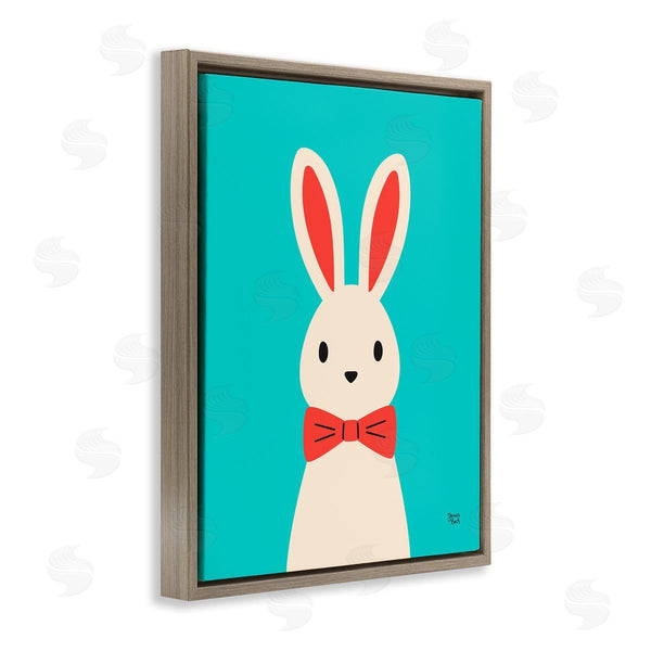 Stupell Industries Jessica Beck | Rabbit & Bowtie On Turquoise
