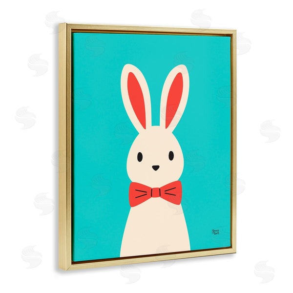 Stupell Industries Jessica Beck | Rabbit & Bowtie On Turquoise