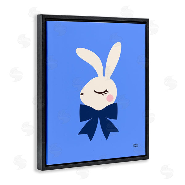 Stupell Industries Jessica Beck | Rabbit With Ribbon On Blue