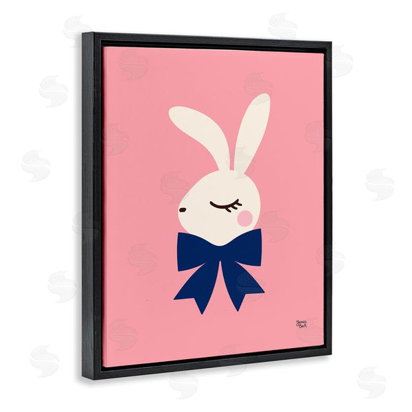 Stupell Industries Jessica Beck | Rabbit With Ribbon On Pink