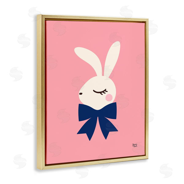 Stupell Industries Jessica Beck | Rabbit With Ribbon On Pink