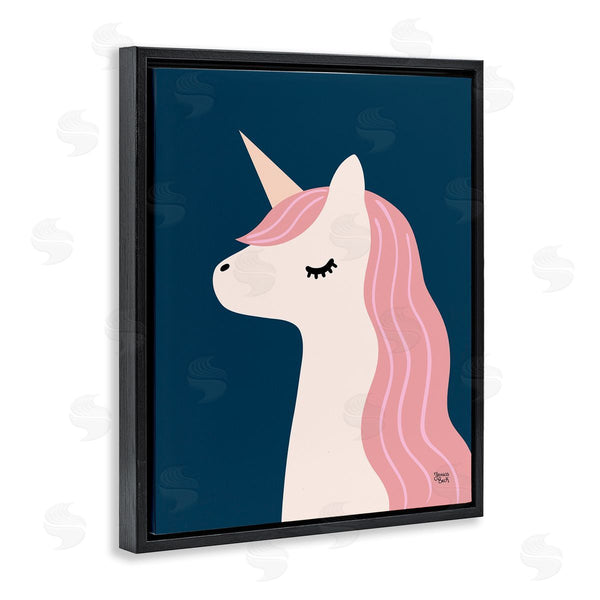 Stupell Industries Jessica Beck | Relaxed Unicorn On Blue