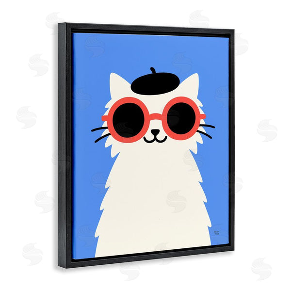 Stupell Industries Jessica Beck | Stylish French Cat Wall Art