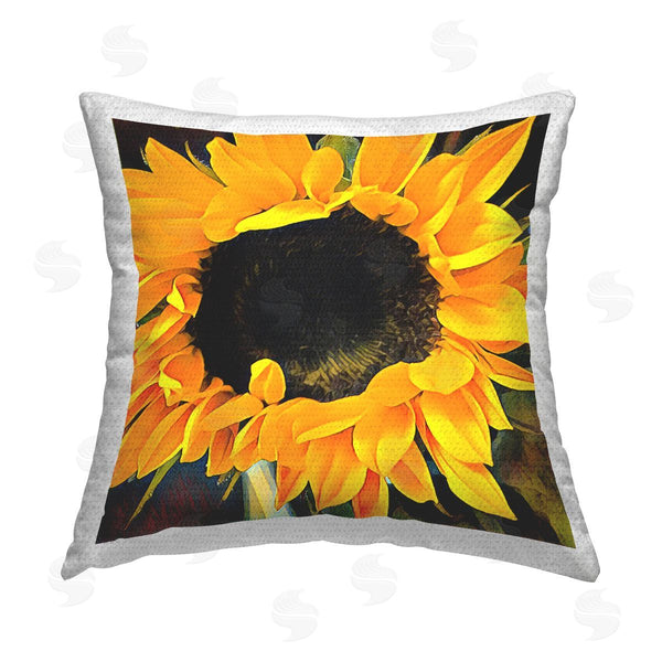 Stupell Industries Jessica Manelis | Yellow Sunflower Blossom Petals Printed Throw Pillow