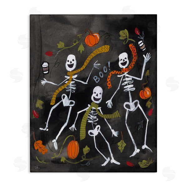 stupell industries Jessica Mingo | Autumn Skeletons with Coffee Wall Art