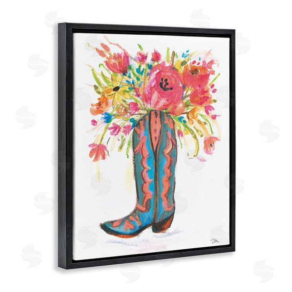 Stupell Industries Jessica Mingo | Floral Cowgirl Boot Pastels