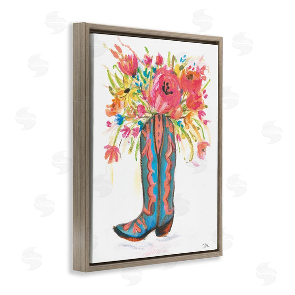 Stupell Industries Jessica Mingo | Floral Cowgirl Boot Pastels