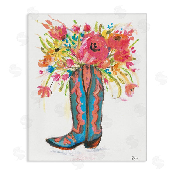 stupell industries Jessica Mingo | Floral Cowgirl Boot Pastels