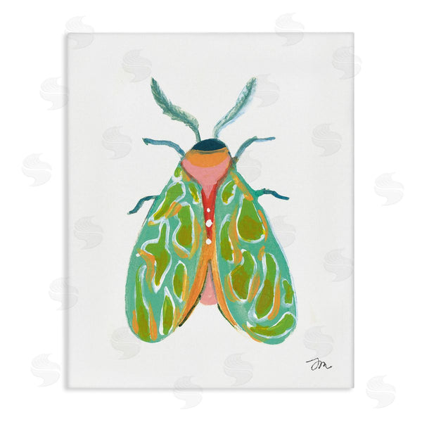 stupell industries Jessica Mingo | Green Pattern Moth
