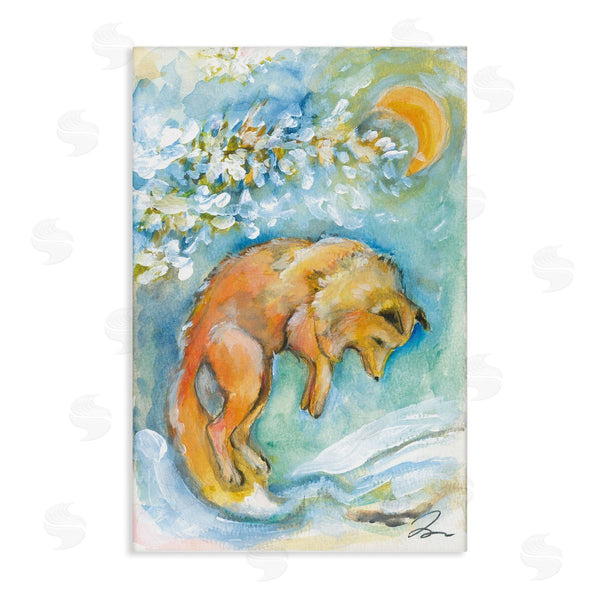 stupell industries Jessica Mingo | Jumping Fox with Moon Overhead