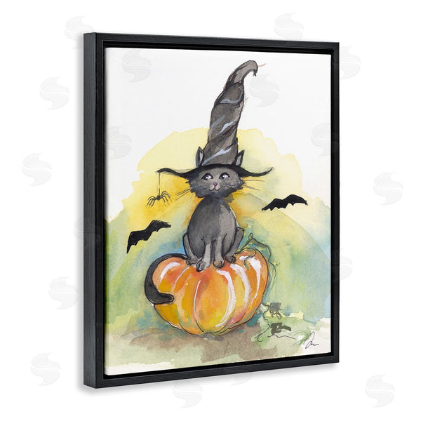 Stupell Industries Jessica Mingo | Witch Cat On Pumpkin Wall Art