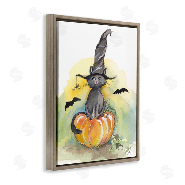 Stupell Industries Jessica Mingo | Witch Cat On Pumpkin Wall Art