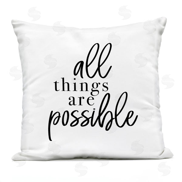Stupell Industries Jessica Mundo | All Things Are Possible Printed Throw Pillow