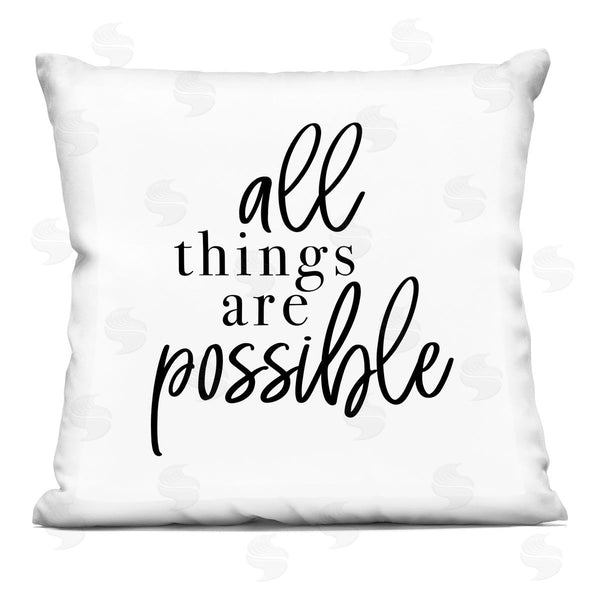 stupell industries Jessica Mundo | All Things Are Possible Printed Throw Pillow