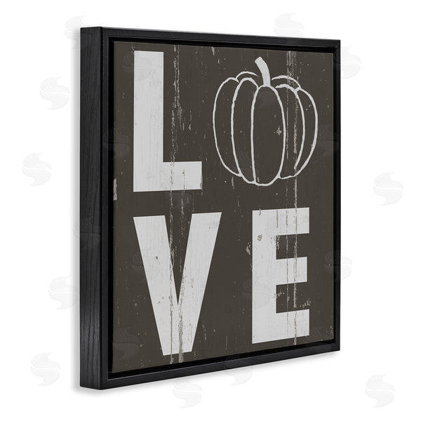 Stupell Industries Jessica Mundo | Bold Love Text Distressed Pumpkin