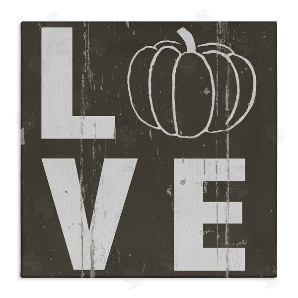 stupell industries Jessica Mundo | Bold Love Text Distressed Pumpkin