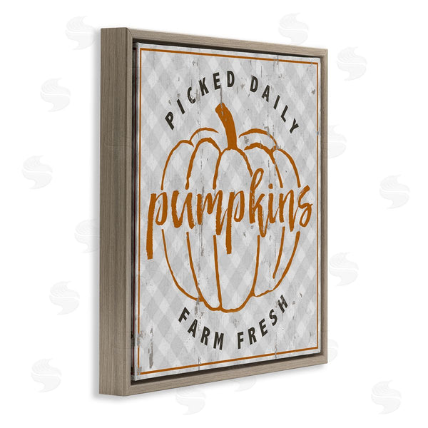 Stupell Industries Jessica Mundo | Farm Picked Pumpkins Autumn Plaid