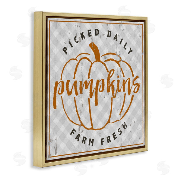 Stupell Industries Jessica Mundo | Farm Picked Pumpkins Autumn Plaid
