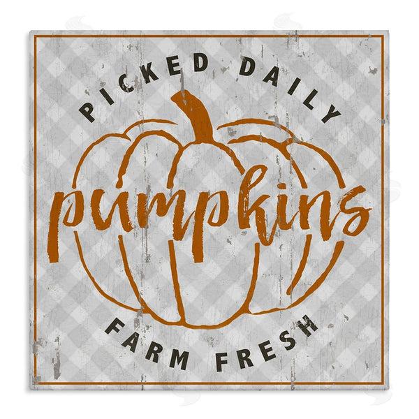 stupell industries Jessica Mundo | Farm Picked Pumpkins Autumn Plaid