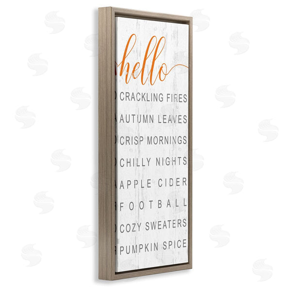 Stupell Industries Jessica Mundo | Hello Fall Favorites Phrases Wall Art