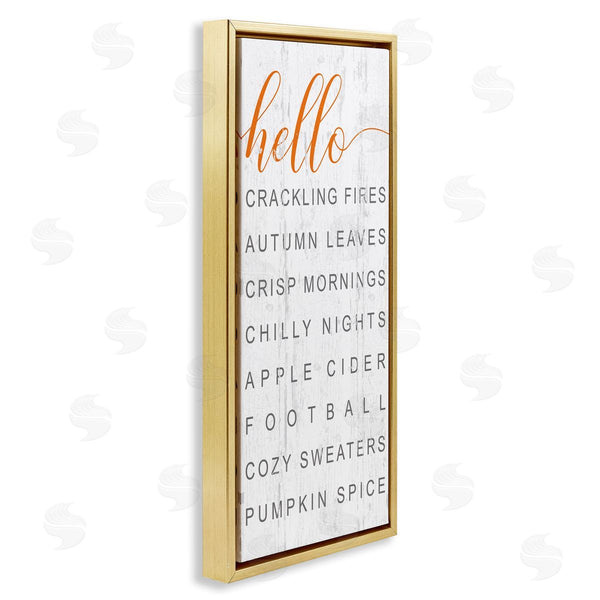 Stupell Industries Jessica Mundo | Hello Fall Favorites Phrases Wall Art