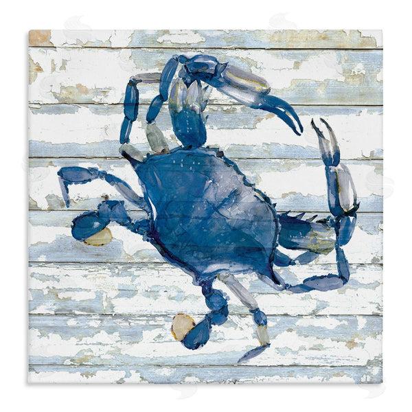 stupell industries Jessie Perry | Blue Crab on Distressed Wall Art