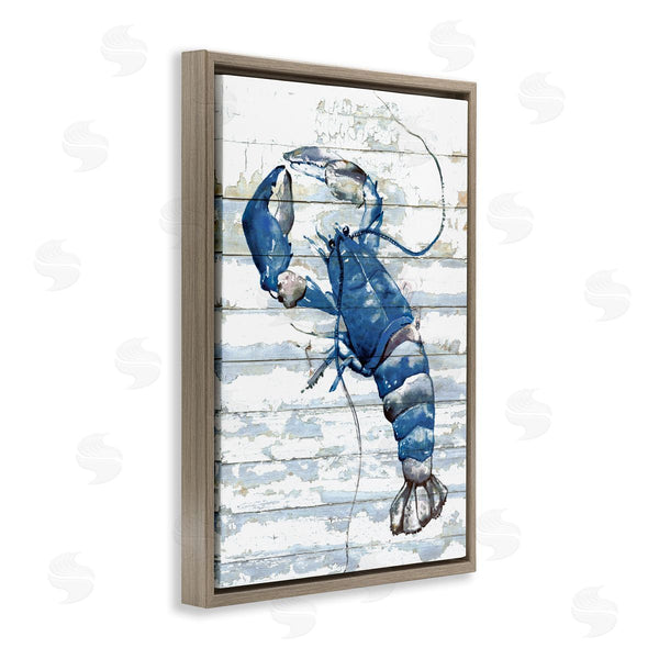 Stupell Industries Jessie Perry | Blue Lobster On Distressed