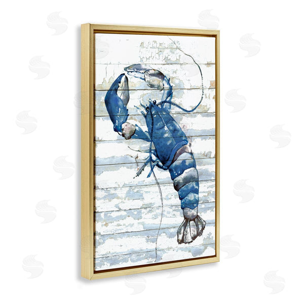 Stupell Industries Jessie Perry | Blue Lobster On Distressed