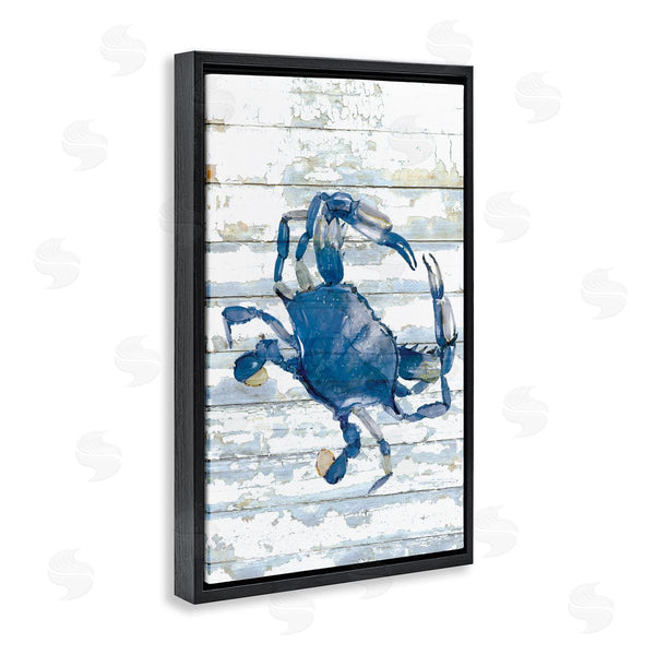 Stupell Industries Jessie Perry | Distressed Blue Ocean Crab