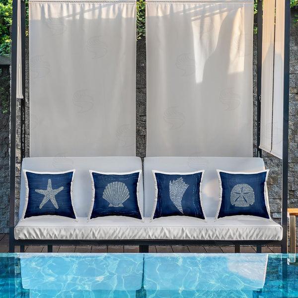 Stupell Industries Jetty Home LLC | Blue Wave Pattern Shells Printed Throw Pillow Set
