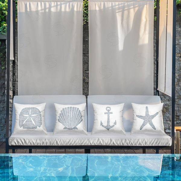 Stupell Industries Jetty Home LLC | Marine Shells On White Printed Throw Pillow Set