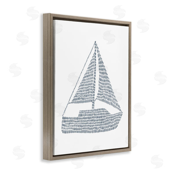 Stupell Industries Jetty Home LLC | Minimal Boat On White