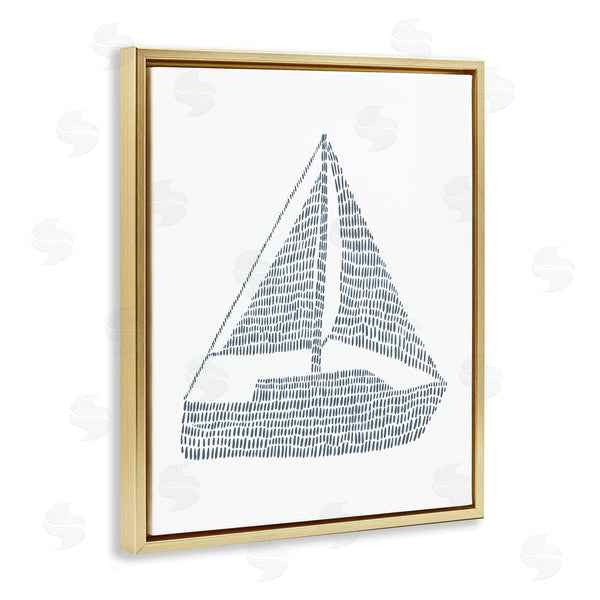 Stupell Industries Jetty Home LLC | Minimal Boat On White