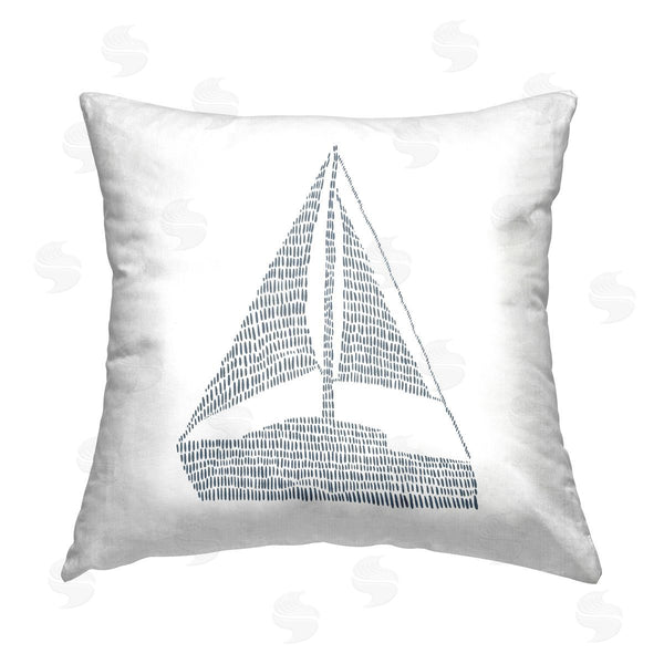 stupell industries Jetty Home LLC | Minimal Sail Boat Printed Throw Pillow
