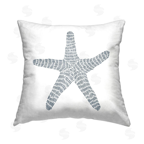 stupell industries Jetty Home LLC | Minimal Starfish on White Printed Throw Pillow