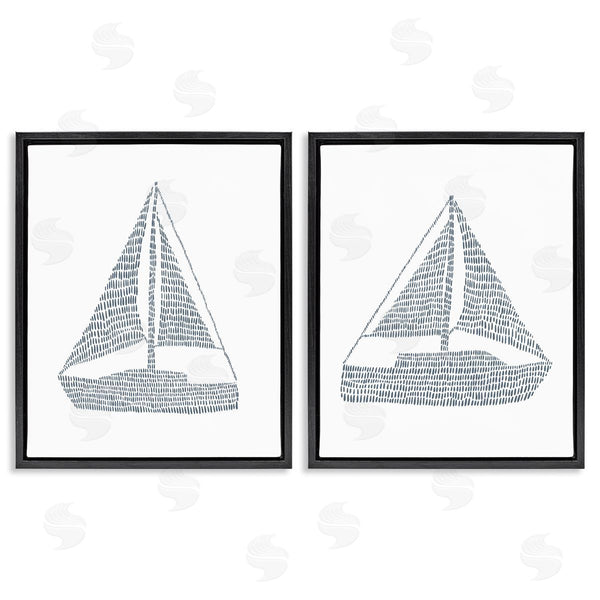 Stupell Industries Jetty Home LLC | Simple Lines Nautical Sailboats Wall Art