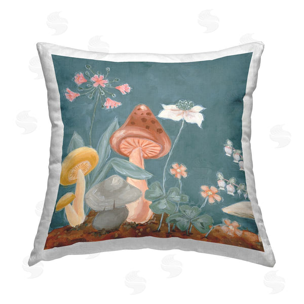 stupell industries JG Studios | Forest Floor Mushrooms Printed Throw Pillow