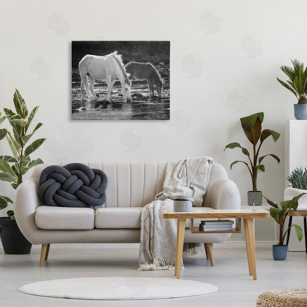 Stupell Industries JG Studios | Horses Drinking At Stream Wall Art