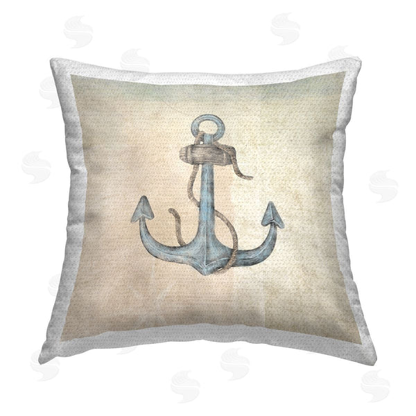 Stupell Industries JG Studios | Rustic Maritime Anchor Printed Throw Pillow
